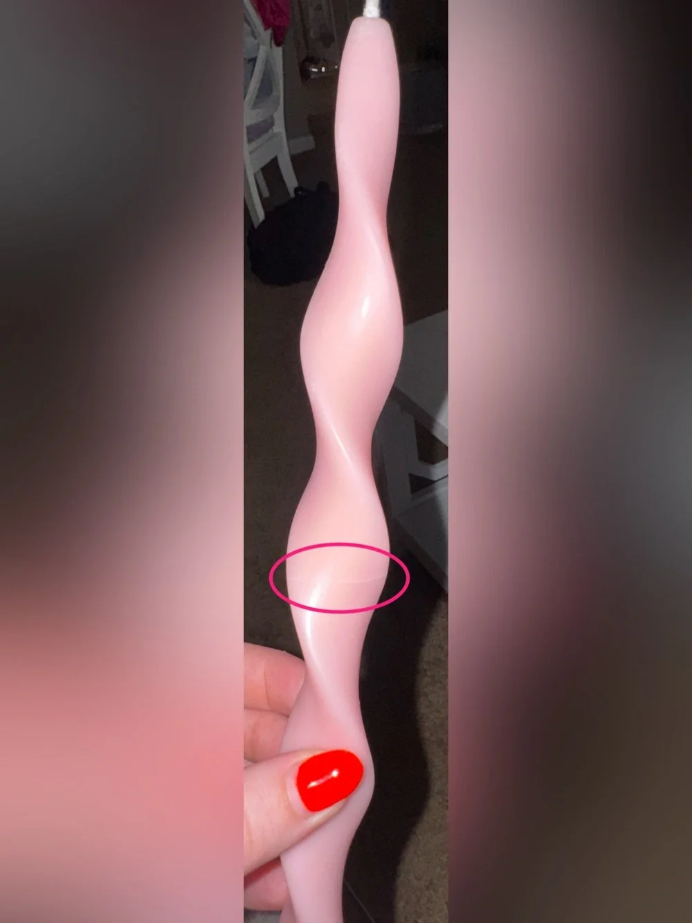 Pink Twist Candles set of 3